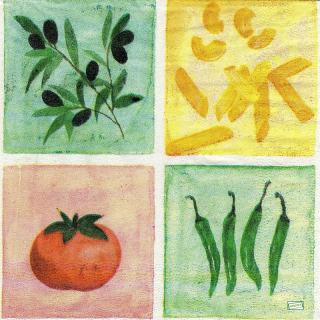 1 serviette papier Les légumes - 45