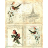 1 papier de riz Les oiseaux - R184