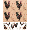 1papier de riz Les Poules-R1091