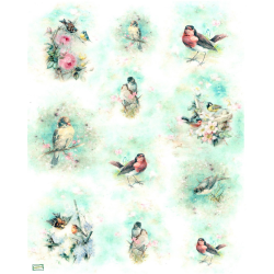 1papier de riz Oiseaux-R1670