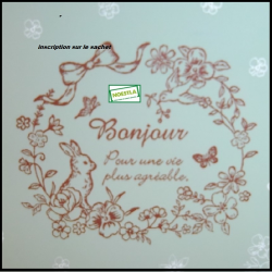 50 Pochettes cadeaux Bonjour Verte