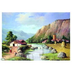 1 GRAND papier de riz Paysages - ZP46G