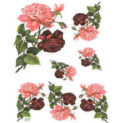 1 papier de riz Les Roses - R253