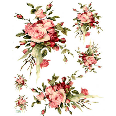 1 papier de riz Les Roses - R327