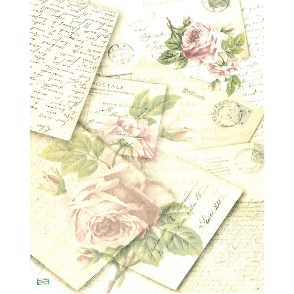 1 papier de riz Les Roses - R744