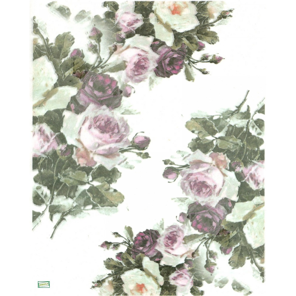 1 papier de riz Les Roses - R836