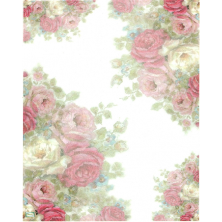 1 papier de riz Les Roses - R837