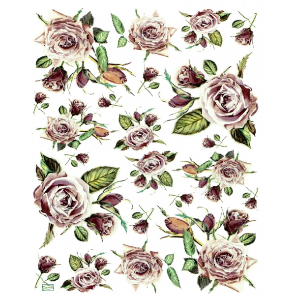 1 papier de riz Les Roses - R891