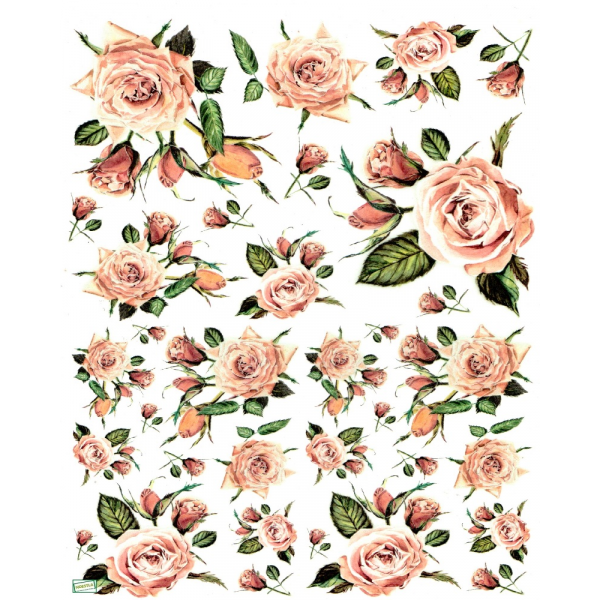 1 papier de riz Les Roses - R892