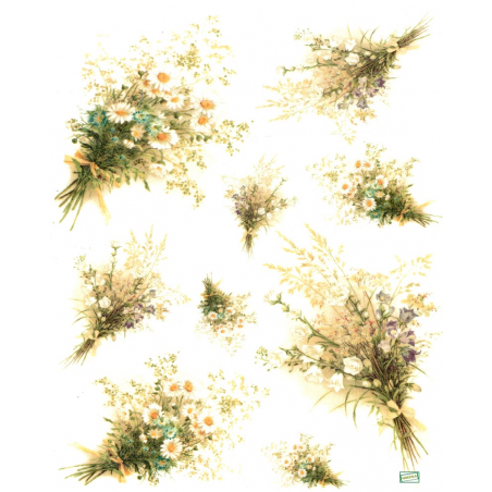 1 papier de riz Les Fleurs - R962