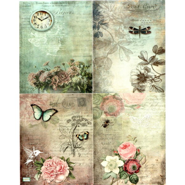 1 papier de riz Les Fleurs - R1064