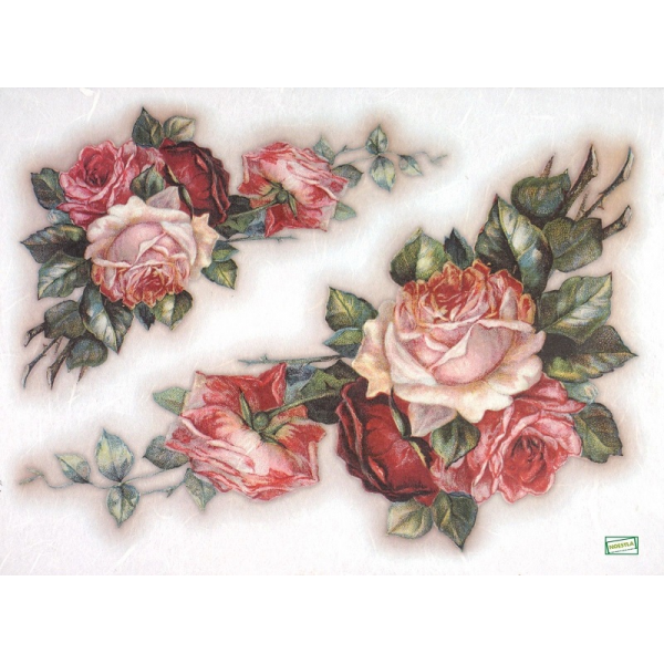 1 papier de riz Les Roses - R1118