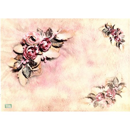 1 papier de riz Les Roses - R1147