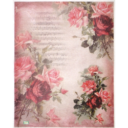 1 papier de riz Les Roses - R1168