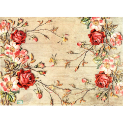 1 papier de riz Les Fleurs - R1182