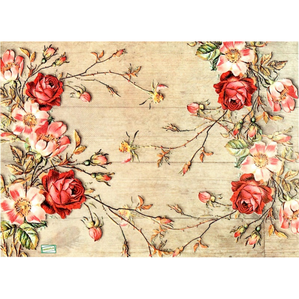 1 papier de riz Les Fleurs - R1182