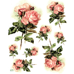 1 papier de riz Les Roses - R1202