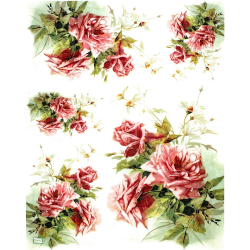 1 papier de riz Les Roses - R1207