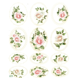 1 papier de riz Les Roses - R1326