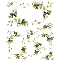 1 papier de riz Les Fleurs - R1356