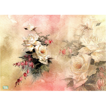 1 papier de riz Les Fleurs - R1389