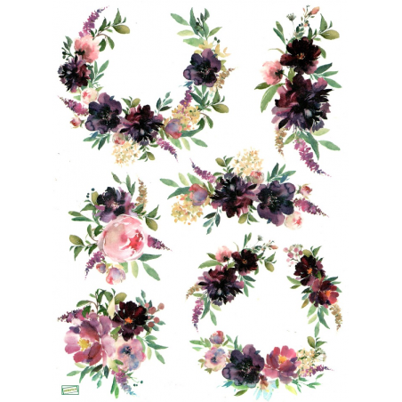 1 papier de riz Les Fleurs - R1751