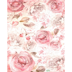 1 papier de riz Les Roses - STA4