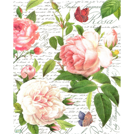 1 papier de riz Les Roses - STA28