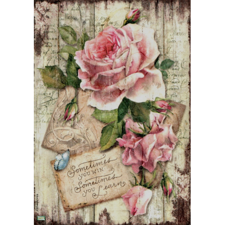 1 papier de riz Les Roses - STA36