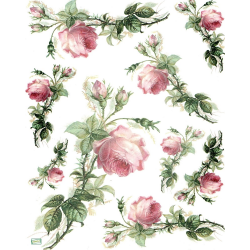 1 papier de riz Les Roses - R261L