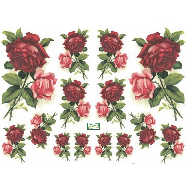 1 papier de découpage Les Roses - D331M2