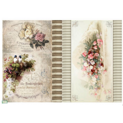 papier découpage Fleurs-D519M