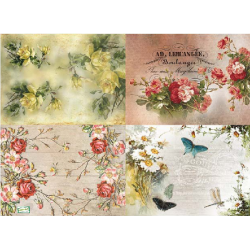 papier découpage Fleurs-D579