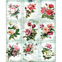 papier découpage Roses-S142