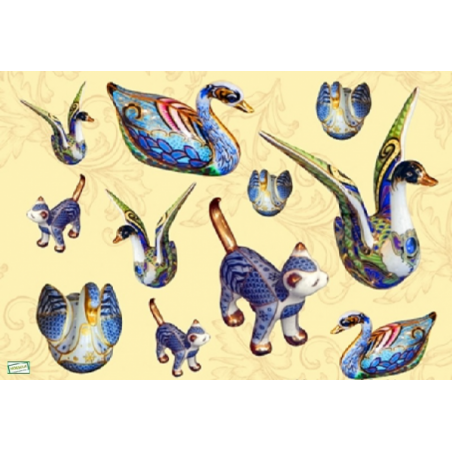 1 GRAND papier de riz Les Oiseaux - ZAN226G