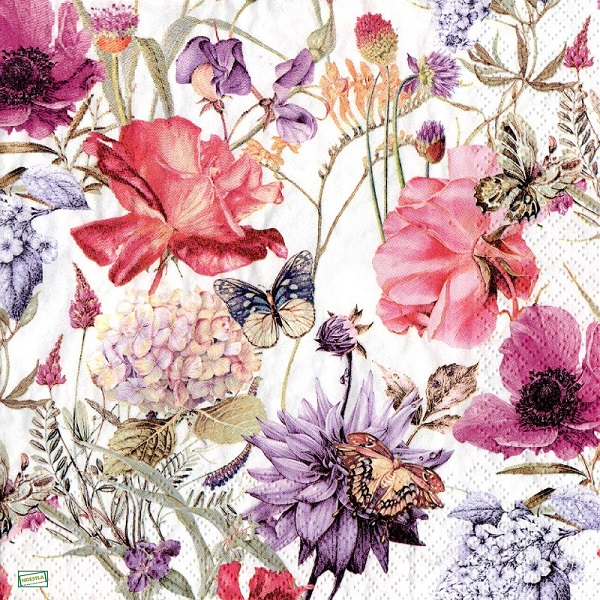 1 serviette Mix de Fleurs -48