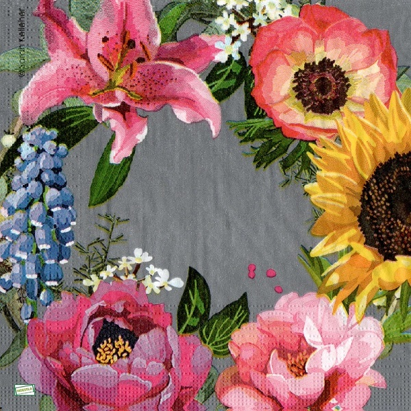 1 serviette Mix de Fleurs -100