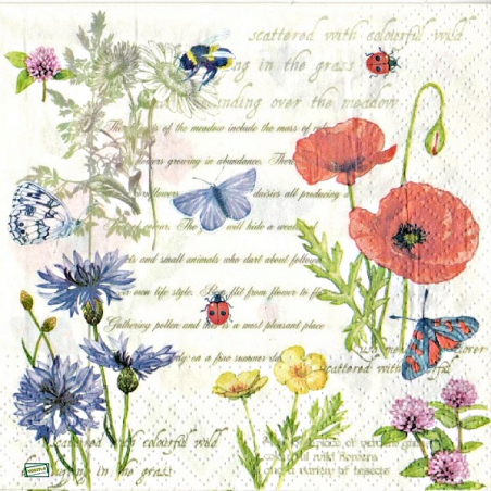 1 serviette Mix de Fleurs -121