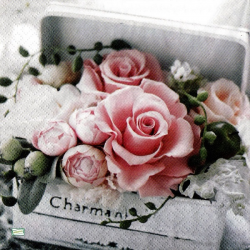 1 serviette papier Les Roses - 2