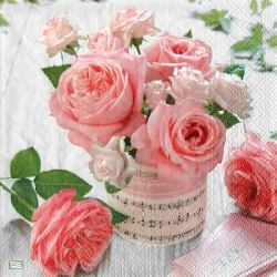 1 serviette papier Les Roses - 3