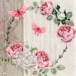 1 serviette papier Les Roses - 5
