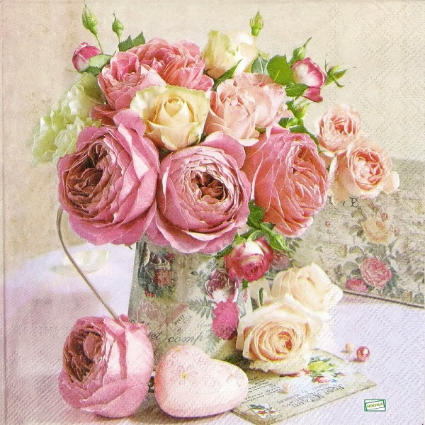 1serviette papier Les Roses-23