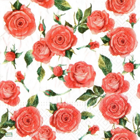 1serviette papier Les Roses-50