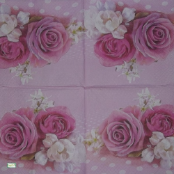 1serviette papier Les Roses-64