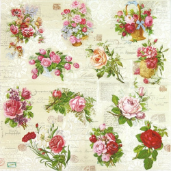 1serviette papier Les Roses-67