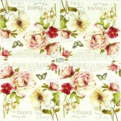1 serviette Les Roses -92