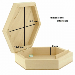 1 coffret hexagonale en bois Enfant