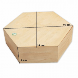 1 coffret hexagonale en bois Fillette