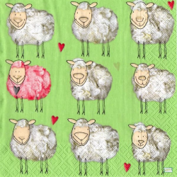 1serviette papier Moutons-4