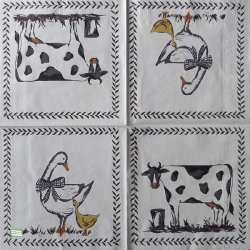 1 serviette Animaux Ferme 27